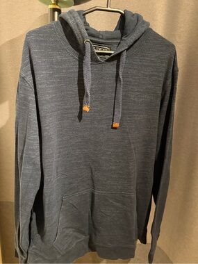 Men's Heathered Slate Pullover Hoodie with Kangaroo Pocket
